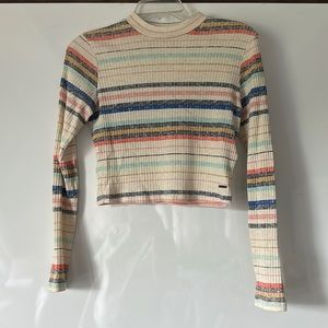 Roxy Multicolored Long Sleeve Cropped Long Sleeve